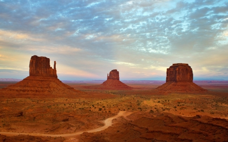 monument valley - art, red, wallpaper, deserts, monument valley