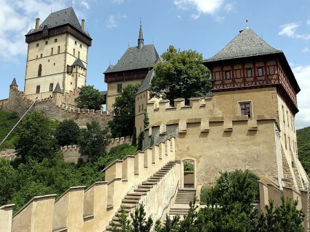 Karlstein, Czech Republic - building, travel, old architecture, castle, architecture, karlstein, czech republic, old