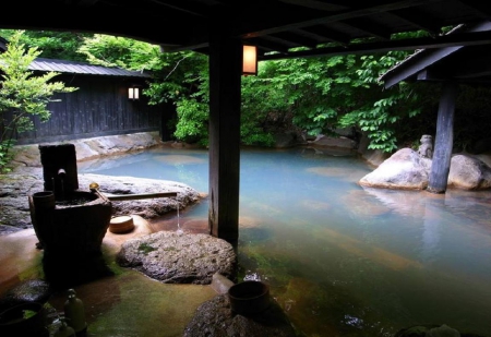 Onsen - japan, onsen, ryokan, bath, hot spring, japanese