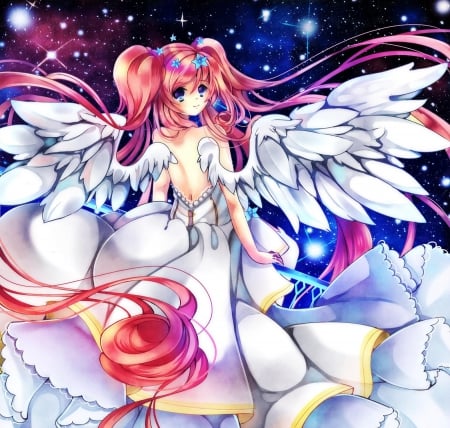 Cute Angel - girl, angel, wings, madoka, cute, space, orginal