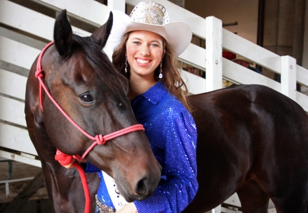 HER BEST FRIEND - CORAL, HORSE, COWGIRL, HAT