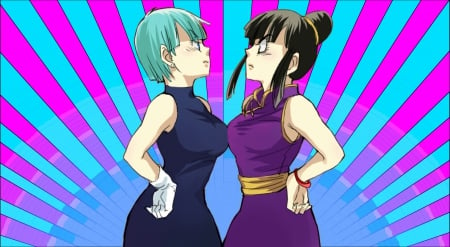 Stare-Off - chichi, tv series, anime, bulma briefs, dragon ball z