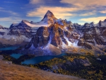 beautiful mount assiniboine in canadian rockies