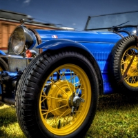 fantastic vintage bugatti roadster hdr