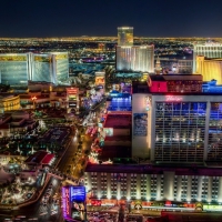 wonderful view of the vegas strip at night hdr