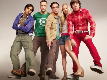 big bang theory - Johnny Galecki, Kaley Cuoco en Simon Helberg, big bang theory, Jim Parsons