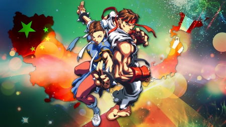 Chun-Li/Ryu - street fighter, ryu, capcom, chun-li