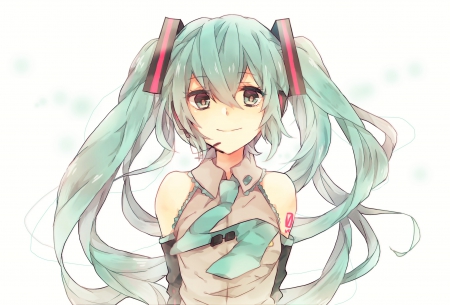 ~Hatsune Miku~ - tie, vocaloid, anime, blue hair, ponytails, hatsune miku, long hair