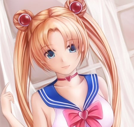 Sailor Moon - pretty, twin tail, female, usagi tsukino, maiden, sailor moon, blond, princess, nice, sailormoon, hot, beauty, serena, serenity, cute, sexy, anime, elegant, twintail, tsukino, blonde, blond hair, long hair, gorgeous, hd, ribbon, princess serenity, tsukino usagi, twin tails, anime girl, twintails, realistic, beautiful, usagi, girl, blonde hair, lovely, sweet, magical girl