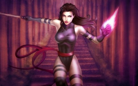 Psylocke - woman, girl, pink, comics, psylocke, fantasy, marvel