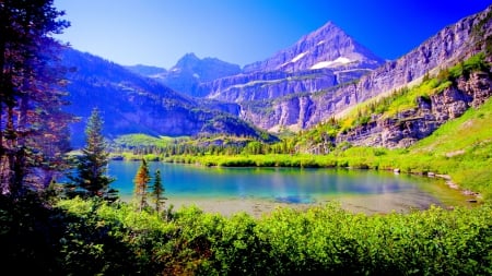 ATSINA LAKE - lake, glacier national park, usa, atsina