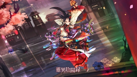 Chiyome Mochizuki - oriental, card, ghost, game, kimono, ayakashi, miko