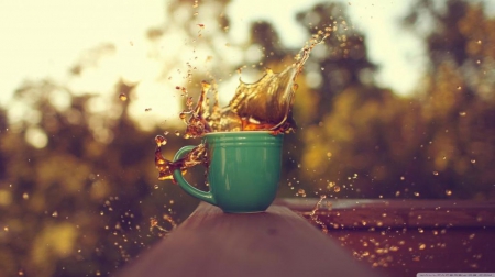 Tea splash - wallpaper, tea, drink, photography, hd, abstract