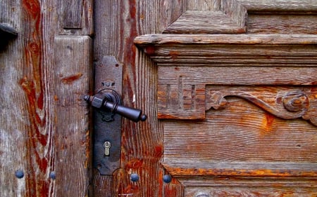 Wooden Door - wooden door, wooden, handle, handles, wood, door, close-up, doors, wooden doors