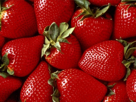 strawberries - wallpaper, strawberries, red, fruit