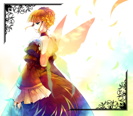 Beatrice the Golden Witch - golden witch, magic, anime, beatrice, mahou, golden butterfly, umineko no naku koro ni