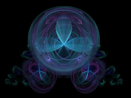 Blue and purple Fractal - abstract, render, swirl, flame, pattern, light, dark, colorful, white, apophysis, colored, fractals, background, fractal