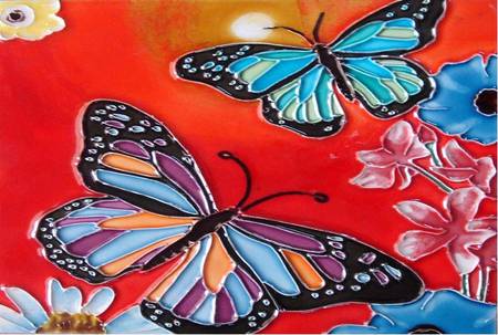 Butterfly Art - sunshine, art, flowers, butterflies