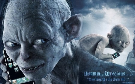 Gollum from Lord of the Rings - collage, gollum, movie, hobbits