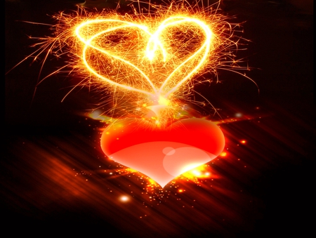 Sparkly Heart - love, sparkly heart, red heart