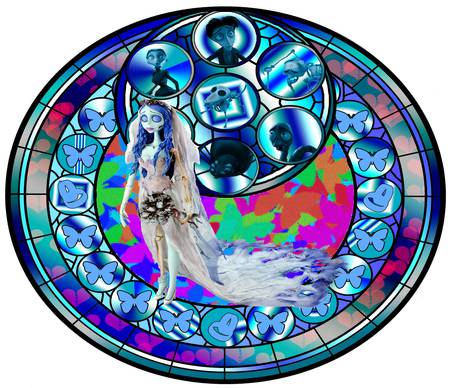 Wedded Bliss - bride, thoughts, butterflies, blubble pictures, circle, art