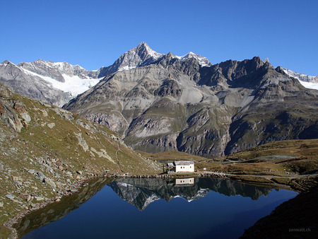 zermatt mountains view5 - lakes, nature, beauty, snow, mountains