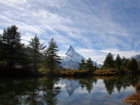 zermatt mountains view9 - alps, nature, snow, beauty, forest, mountains, lakes