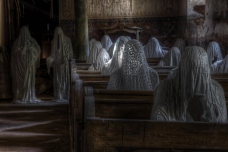 Mass For The Dead - dead, ghosts, fantasy, church