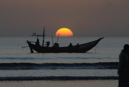 Sunset - amazing, sunset, sea, boat