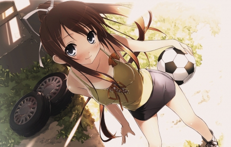 Football - girl, football, anime, lovely