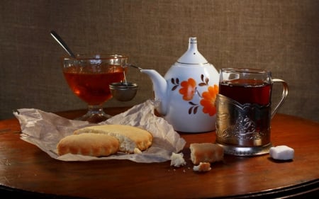 * Cup of tea ? * - glass, tea, morning, evening, breakfast