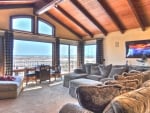 comfortable living room with a beach view hdr