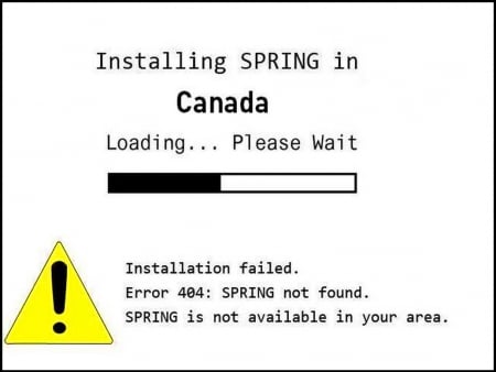 Winter in Canada - spring, message, Canada, install