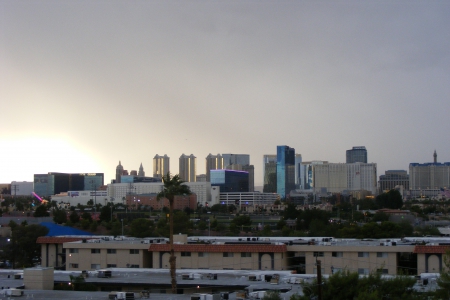 __Las Vegas Strip Dust Cloud_Oct_2012__ - architecture, las vegas strip, skyline, clouds