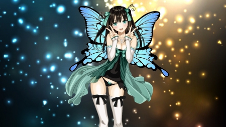 Blue Faerie - anime, cute, fantasy, blue faerie