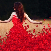 flower petals dress