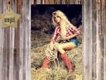 Cowgirl In The Barn