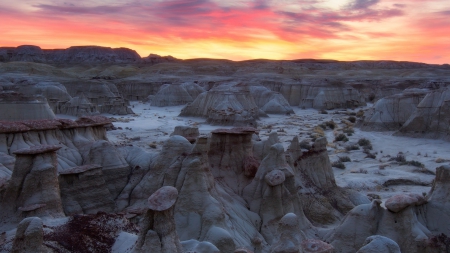 amazing geological formations in new mexico hdr - camyon, formations, desert, hdr, sunset, rocks