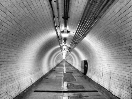 Endless tunnel - urban, london, woolwich, uk, tunnel