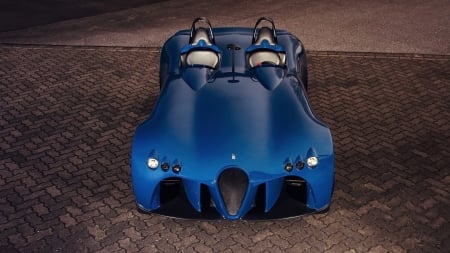 wiesmann spyder concept roadster - driveway, car, brick, concept, roadster, blue