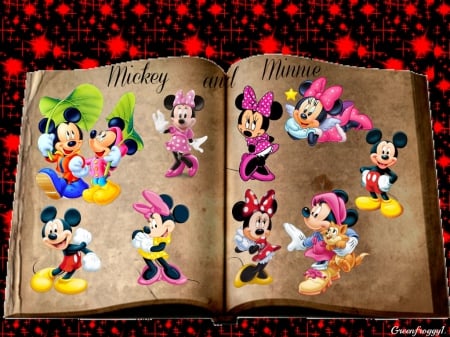 MICKEY AND MINNIE - creation, mickey, abstract, minnie