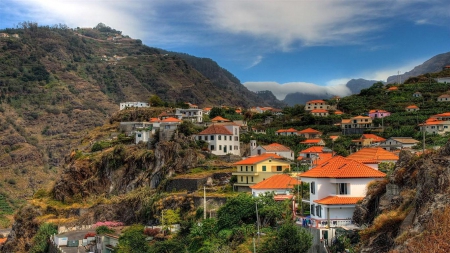 Portugal Mountains - trees, popular, valleys, mountains, wallpaper, cityscapes, portugal, covilha, panoramic view, architecture, city, house, landscapes