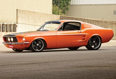 67 Fastback - orange, ford, classic, mustang