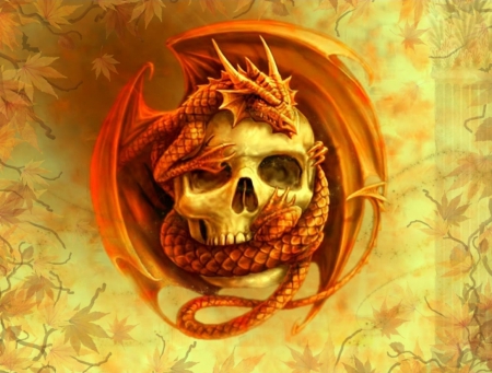 Dragon - dragon, orange, fantasy, dragons