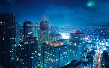 Tokyo Night - japan, scenery, tokyo, skyscrapers, city, night, asia, japanese