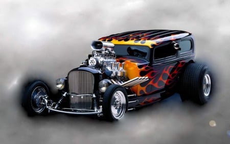 Smokin' Roadster - vehicles, classic cars, hot rods, cars, roadsters