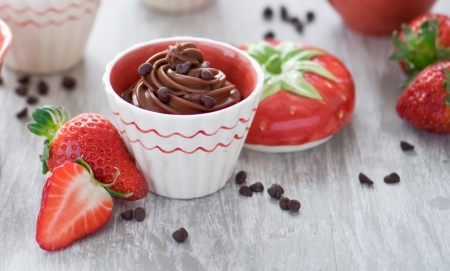 Dessert - sweets, strawberry, chocolates, strawberries, food, sweet, chocolate