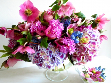 SCENTED SPRING - hyacinths, Scented, Helleborus, hydrangea, Gorgeous