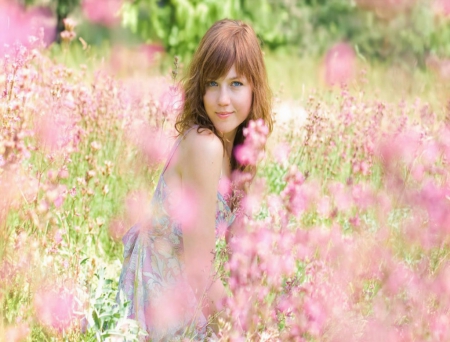 Sweet Innocence Of Youth - purity, smile, flowers, girl