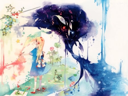 pixiv girl phantasie - pixiv, girl, phantasie, fantasia, fantasy, paint, artbook, imaginacion, color, imagine